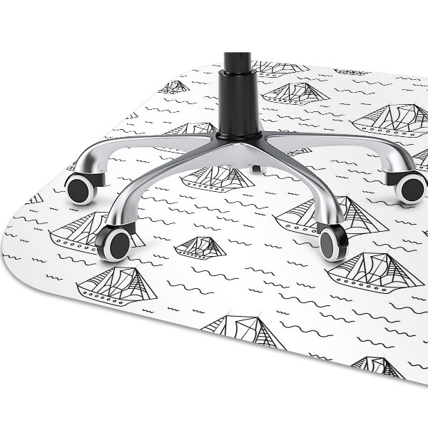 Office chair mat Sailing ships at sea