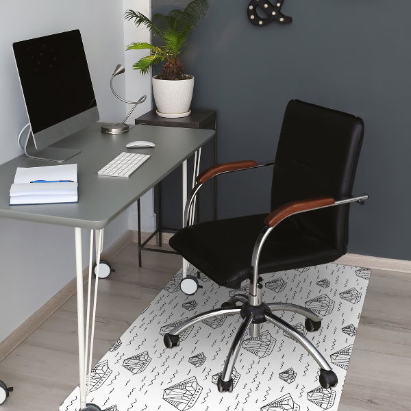 Office chair mat Sailing ships at sea