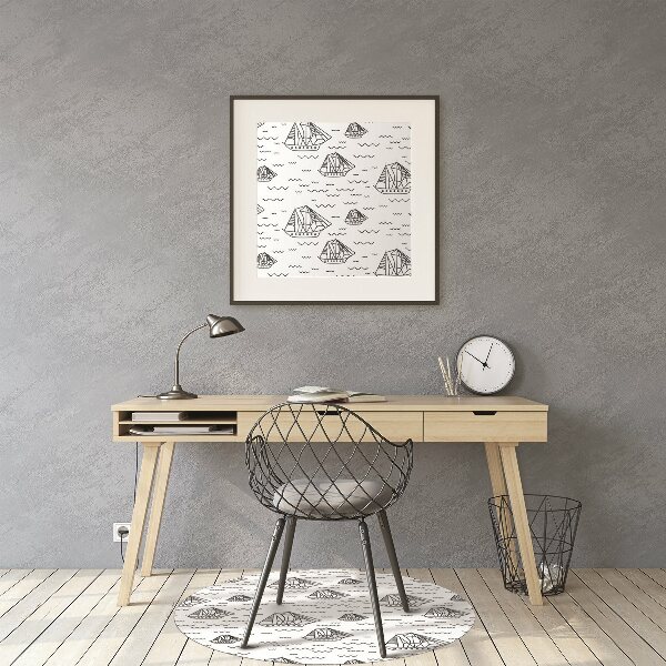 Office chair mat Sailing ships at sea