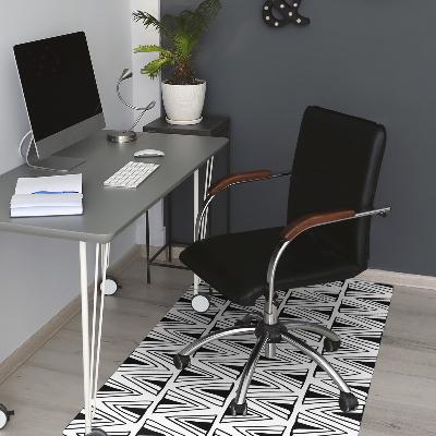 Office chair floor protector Triangles pattern Boho