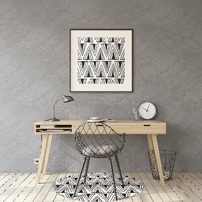 Office chair floor protector Triangles pattern Boho