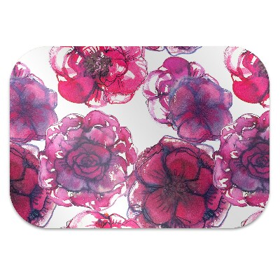 Desk chair mat Red roses