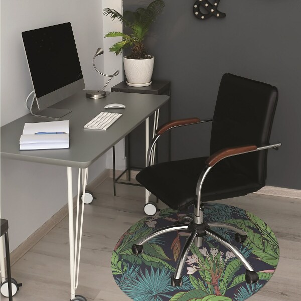 Office chair floor protector exotic jungle