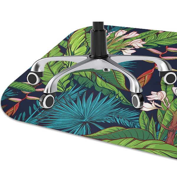 Office chair floor protector exotic jungle