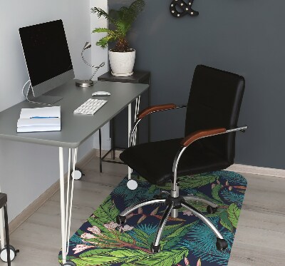 Office chair floor protector exotic jungle