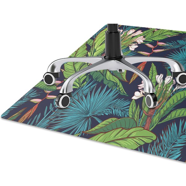 Office chair floor protector exotic jungle