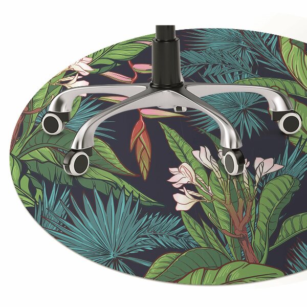 Office chair floor protector exotic jungle