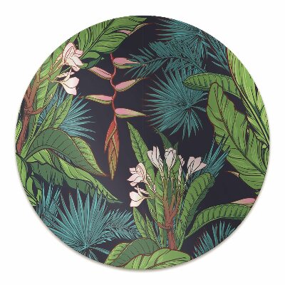 Office chair floor protector exotic jungle