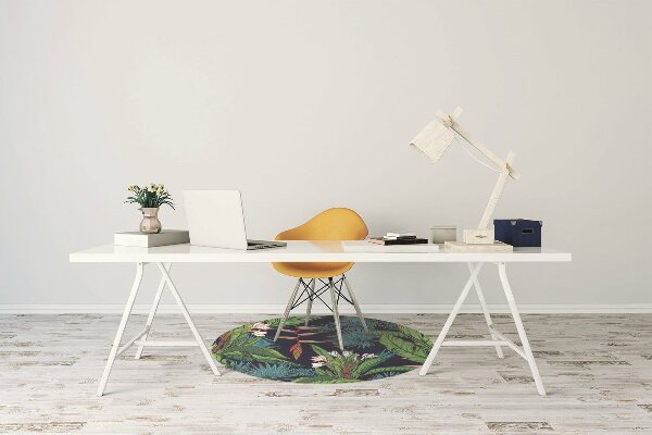 Office chair floor protector exotic jungle