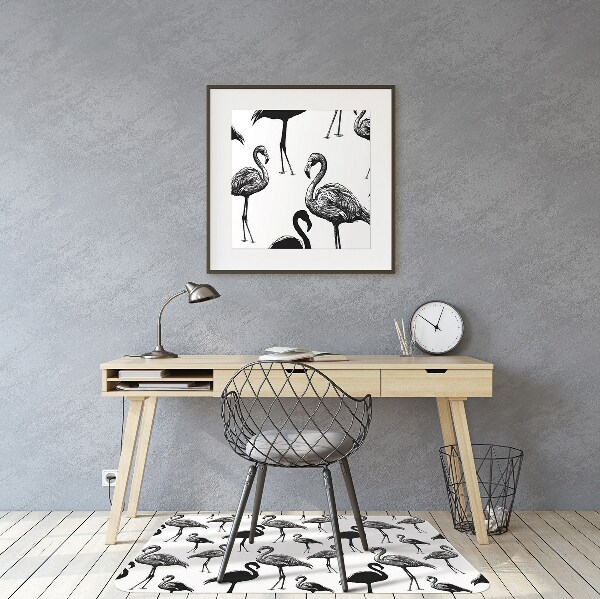 Chair mat Retro style flamingos