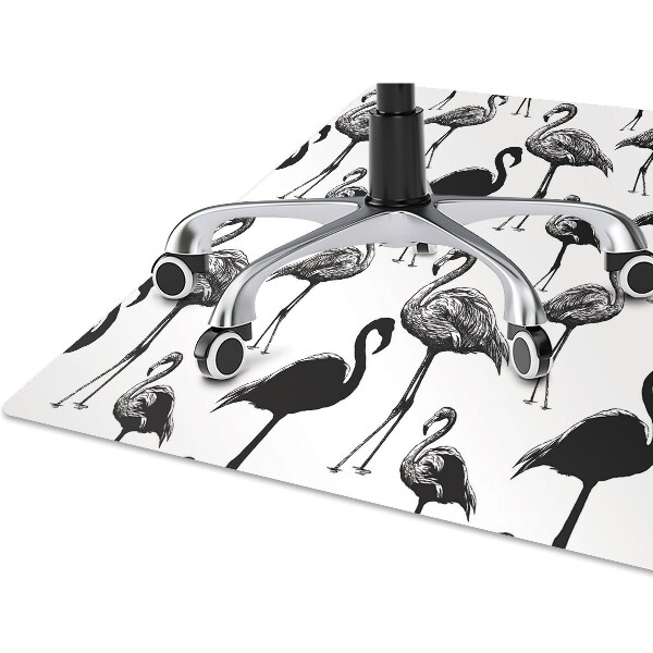 Chair mat Retro style flamingos