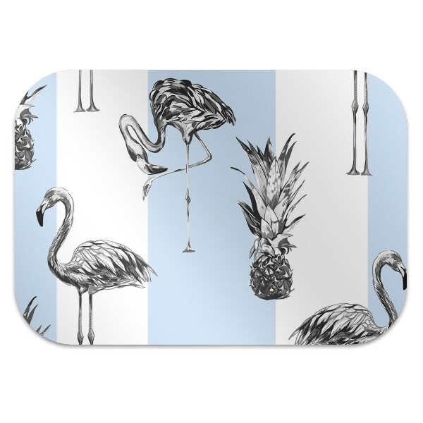 Chair mat floor panels protector Flaming and pineapple