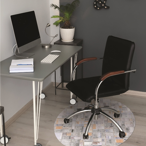 Chair mat floor panels protector colorful tiles