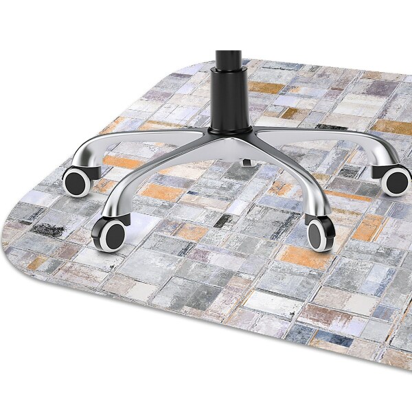 Chair mat floor panels protector colorful tiles