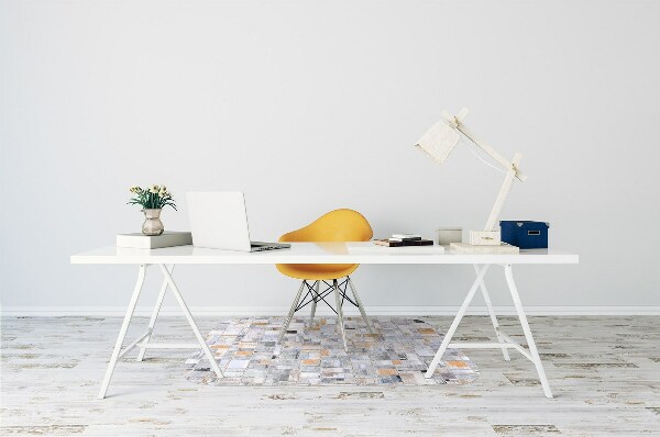 Chair mat floor panels protector colorful tiles