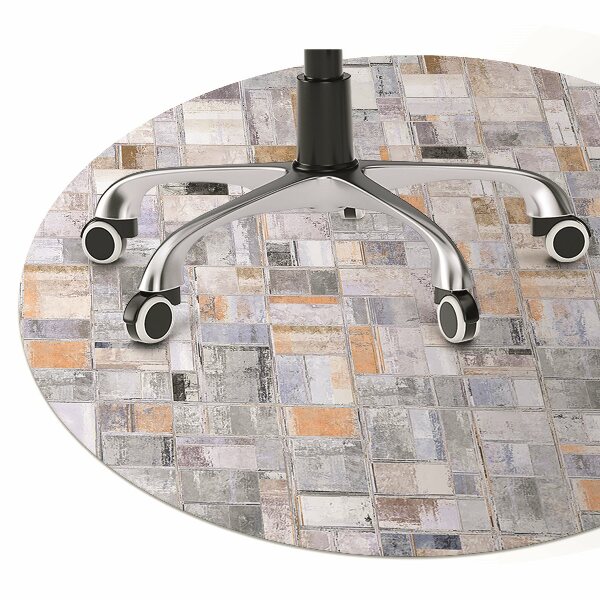 Chair mat floor panels protector colorful tiles