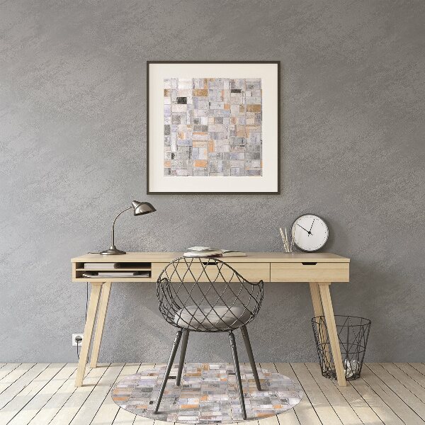 Chair mat floor panels protector colorful tiles