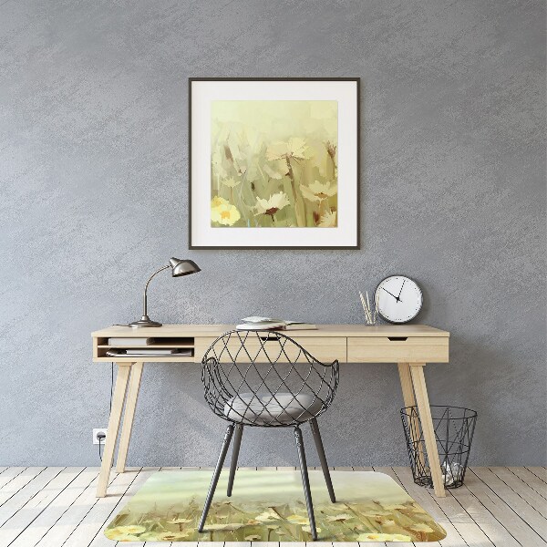 Computer chair mat Field flowers