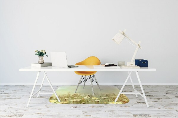 Computer chair mat Field flowers