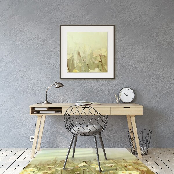 Computer chair mat Field flowers