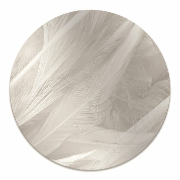Office chair floor protector Beautiful white feathers