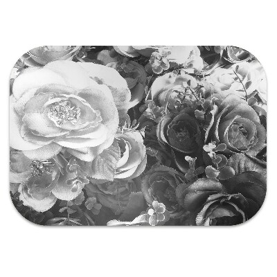 Office chair floor protector retro roses