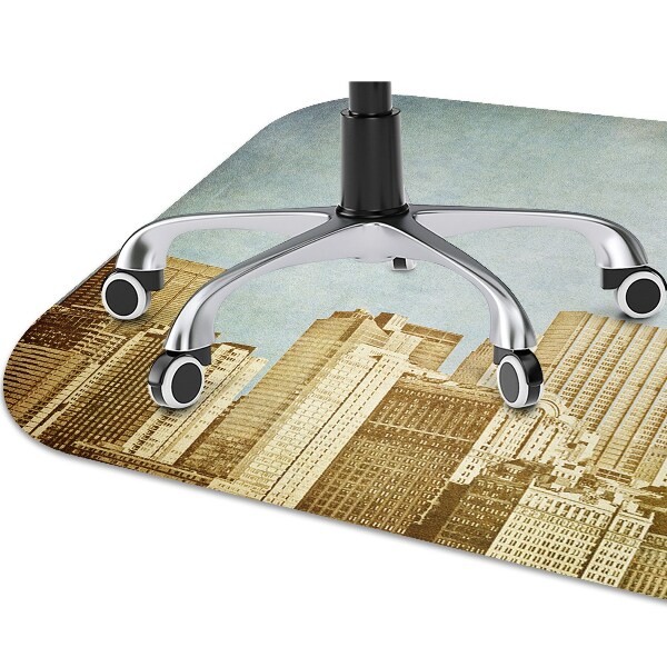 Office chair floor protector Manhattan skyscrapers
