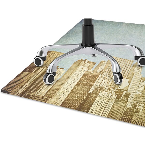 Office chair floor protector Manhattan skyscrapers