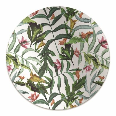 Chair mat floor panels protector Tropical flora