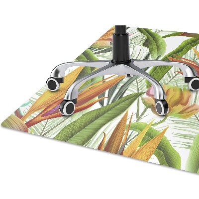 Office chair floor protector tropical plants