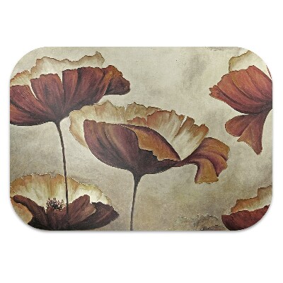 Chair mat Painting large poppies