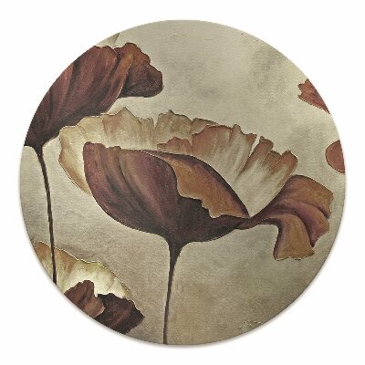 Chair mat Painting large poppies