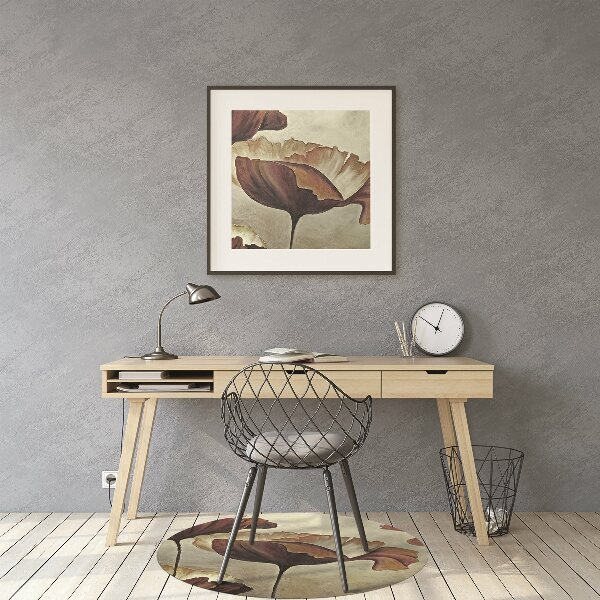 Chair mat Painting large poppies