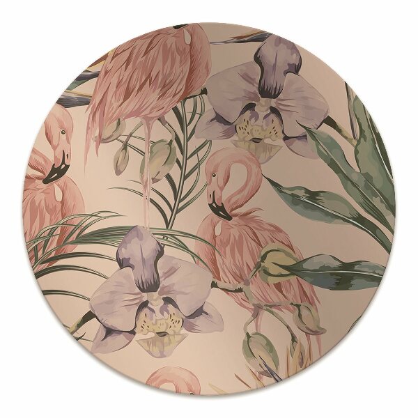 Office chair mat Flamingos