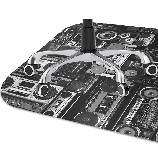 Office chair floor protector Old school boombox