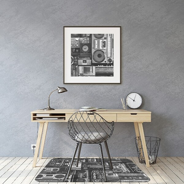 Office chair floor protector Old school boombox