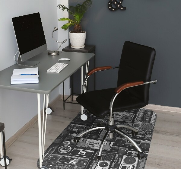 Office chair floor protector Old school boombox