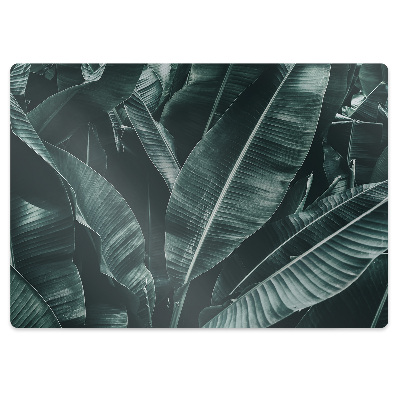 Office chair mat exotic leaves