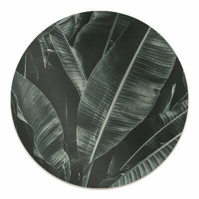 Office chair mat exotic leaves