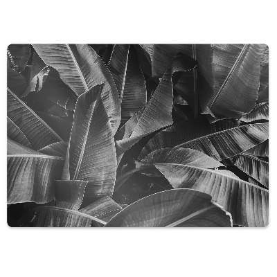 Desk chair mat large leaves