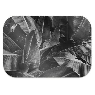 Desk chair mat large leaves