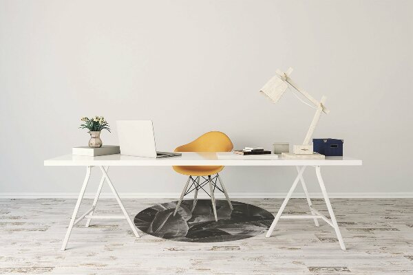 Desk chair mat large leaves
