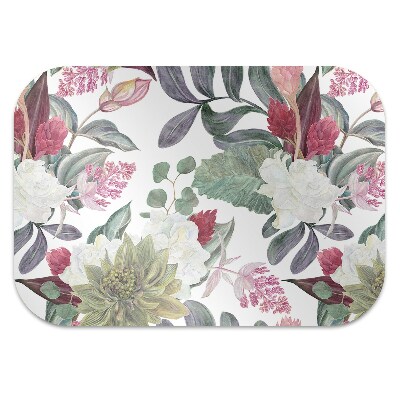 Office chair mat Colorful flowers