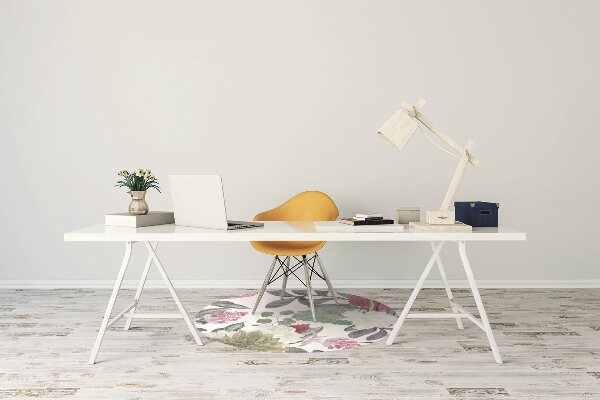 Office chair mat Colorful flowers