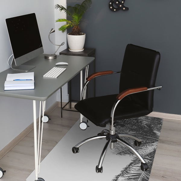 Office chair floor protector Palm trees against the sky