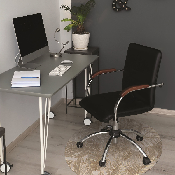 Computer chair mat golden leaves