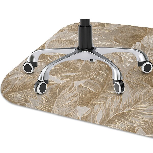 Computer chair mat golden leaves