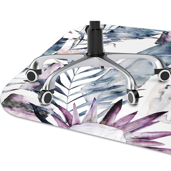 Chair mat floor panels protector marble flowers