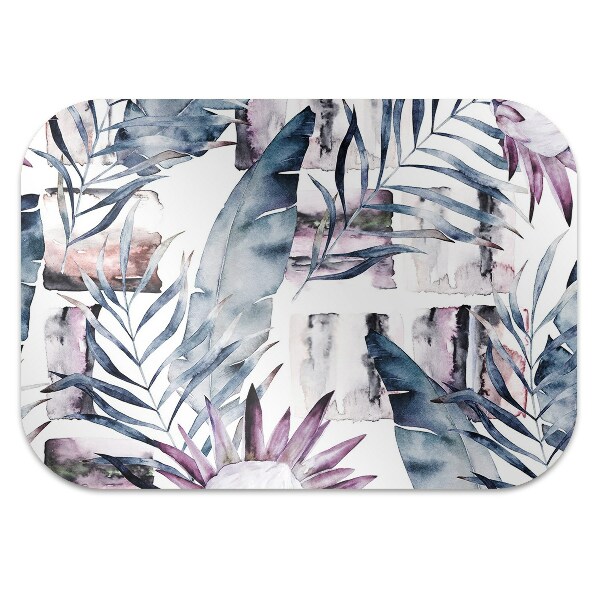 Chair mat floor panels protector marble flowers