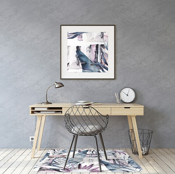Chair mat floor panels protector marble flowers